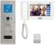 Aiphone JPS4AEDFLBM Kit vido accessibilit avec platine inox encastre JPDVFLBM avec BOUCLE MAGNETIQUE, moniteur JP4MED cran 7