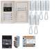 Aiphone GTBA6E Pack audio 6 BP encastr, avec module perc pour T25 / VIGIK, centrale audio, alim et 6 postes GT1D (2 x 2 modules)