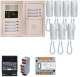 Aiphone GTBA7E Pack audio 7 BP encastr, avec module perc pour T25 / VIGIK, centrale audio, alim et 7 postes GT1D (2 x 2 modules)