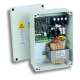 APRIMATIC 41600/001 T4 POWER Armoire de commande pour 2 moteurs en 24v 380w sans rcepteur intgr avec transformateur torique intgr au boitier