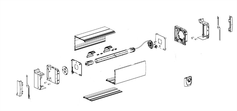 Deprat Coffre Lucoroll RM Système moteur Bloc-baie pour coffre Lucoroll, renovation, pour coffre taille 169, 200 et 225