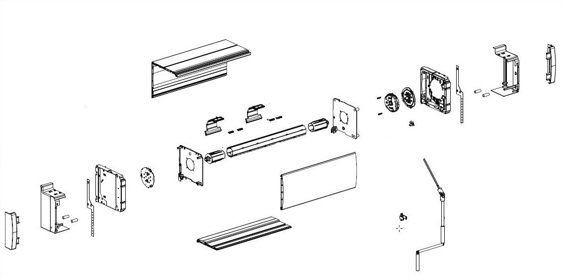 Deprat Coffre Lucoroll RT Système treuil T1004 Bloc-baie pour coffre Lucoroll, renovation, pour coffre taille 169, 200 et 225