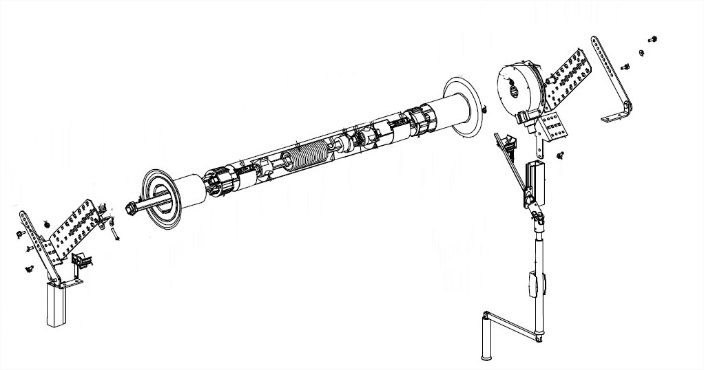 Deprat Tradideal T1003 Ensemble manoeuvre par treuil T1003 tube DP 62 compens installation neuve