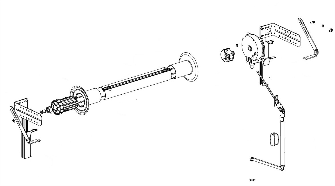 Deprat Tradi Classique T Manoeuvre par treuil T1003 tube DP62, installation neuve