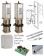 FAAC KITP593C_2 Kit porte complet porte basculante Collectif avec 2 Moteurs Hydrauliques 593 + accessoires de montage + 2 bras complets + Electronique de gestion 230v