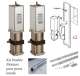 FAAC KITP593C_2M Kit porte complet porte basculante Collectif avec 2 Moteurs Hydrauliques 593 + accessoires de montage + 2 bras complets 