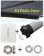 GAPOSA RKSTORE Kit Radio pour Store 40Nm 17 tr/min + Tlcommande + adaptateur 70mm + support
