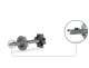 GAPOSA AXCL1810125 Embout rglable tube 101,6x3,6mm avec axe carr 18mm longueur 250mm				