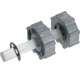 GAPOSA AXC57 Embout rglable pour tube octogonal de 70mm avec axe carr de 18mm longueur 180 mm				