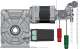 GAPOSA LP400TCE Moteur triphas� 230v 400Nm avec gestion des fins de course �lectronique et secours chaine