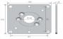 GAPOSA AXNPSM Plaque de fixation 100 x 100mm, permet l'adaptation sur les plaques bubendorff