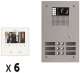 GOLMAR G KV G2P/206 KIT collectif Vidophonie couleur avec BUS 2 Fils 6 logements BP ALU