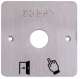 IZYX SYSTEMS SSP201 Plaque de porte seule en Inox perce en diamtre 19mm dimensions 80 x 80