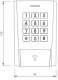 IZYX SYSTEMS AXK320S0EM Clavier/Lecteur RFID AXK3 Mtal IP64 125 KHz EM 12/24V AC/DC 999 u