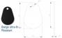 IZYX SYSTEMS AKFXEM10 Badge porte-cls de proximit RFID. Ancienne ref. KFX1000