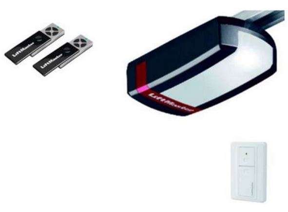 LIFTMASTER LM100EVF Moteur LM100EVF pour porte de garage + 2 tlcommandes + BP radio - Garantie moteur 7 ans 