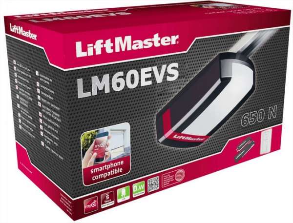 LIFTMASTER LM60EVF Moteur LM60EVF pour porte de garage + 2 tlcommandes - Garantie moteur 5 ans 