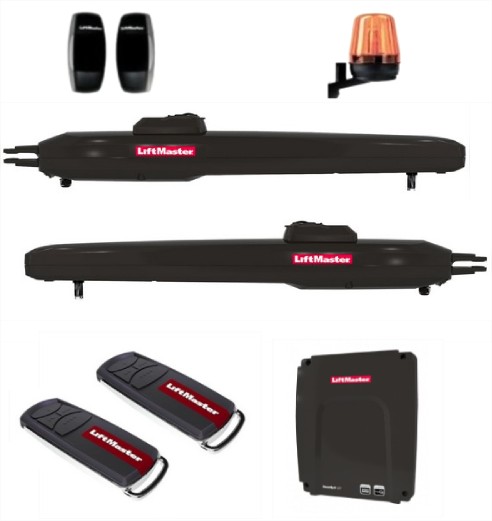 LIFTMASTER LA300EVK-03 Nouveau kit complet 24V pour portail battant - vantaux 3 m ou 300 Kg - avec moteurs LA300EV