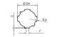 NICE 515.26254 roue + couronne ZF54 pour moteur pour moteur ERA 45mm
