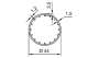 NICE 503.24115 Adaptation moteur : Tube rond 44x3,5 - Era35 et Neo35