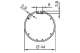 NICE 503.24315 Adaptation moteur : Tube rond 44 (avec nervures et intrieur 37) - Era35 et Neo35
