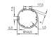 NICE 503.24415 Adaptation moteur : Tube rond 44,5x1,5 - Era35 et Neo35