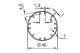 NICE 503.24515 Adaptation moteur : Tube Rond 45x4,5 - Era35 et Neo35