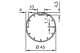 NICE 503.24615 Adaptation moteur : Tube rond 45x4 - Era35 et Neo35