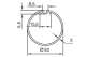 NICE 503.15000 Adaptation moteur : Tube rond 50x2 avec goutte (ogive) - Era35 et Neo35