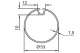 NICE 503.15300 Adaptation moteur : Tube rond 53x1,5 avec goutte (ogive) - Era35 et Neo35