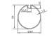 NICE 503.26201 Adaptation moteur : Tube Ovale 61-64x1,5  goutte (ogive) - Era35 et Neo35