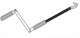 NICE 578.15045 Manivelle avec crochet  poigne articule, blanc L=1500 mm