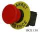 SEGEDIP BCE130P70 Bouton arrt d'urgence seul 1 contact NO et un contact NF avec tiquette normalise avec accrochage
