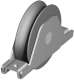 SEGEDIP BM/733.90/16.2 Galet (roue) pour portail 90mm - gorge 1/2 ronde (demi ronde) 16mm - support pli/per - 2 roulements