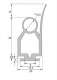 SEGEDIP OSE-P 20.40.01 Profil palpeur 40 mm  bavette dtachable (30+10 mm) - le ml