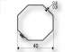 SIMU 9001481 Adaptation moteur : Tube Octogonal 40 (Imbac) - T3.5