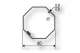 SIMU 9016635 Adaptation moteur : Tube Octogonal 40 (agrafage intrieur) - T3.5 
