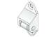 SIMU 2001732 Guide sangle blanc 16 mm, en applique, roulette nylon 