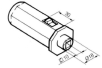 SIMU 2003103 Embout pour tube Octo 60 - Sortie carre 10 x 10 : 6D6 6214 