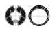 SOMFY 9420328 Adaptation Moteur Roue & Couronne de Diamtre 78 mm goutte diam 12 pour Moteurs Diam. 60