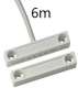 Aritech DC101S60 Built-on door-window sensors avec cble de 6m et contact NC en 4 fils - Norme EN50131 Grade 2