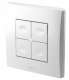 Yokis TLM4-UP Telecommande murale 4 touches Zigbee