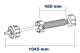 ZURFLUHFELLER A828 Compensateur Droit ZF80 - Ressort L=450 mm - L=1045 mm