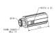ZURFLUHFELLER A490D Embout escamotable ZF54 /crabot femelle / porte roulement