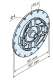 BECKER 4930 300 3550 Support clip VEKA pour moteurs tubulaires de la srie 40 et 50