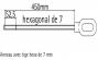 BECKER 49302001250 anneau avec tige Lg 450 mm