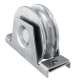 BENINCA 113.120 Roue zingu�e � support int�rieur, gorge ronde, 2 roulements 118 mm max 500 kg 