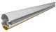 CAME 001G03750 Lisse à section semi-elliptique en aluminium avec profilé couvre-joint et profil antichoc en caoutchouc (longueur 4 m)