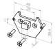 ELERO 23 374.1601 Plaque adaptation pour RevoLine M, Carré 10 x 10 pivot 9,5mm max 30Nm