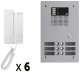 GOLMAR GKAG2P/206 Kit audio collectif BUS 2 fils G2P 6 appels